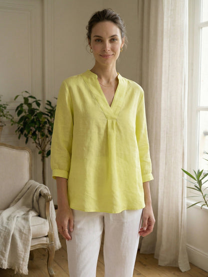 100% Linen Dress Shirt JOANNA  DestGlow