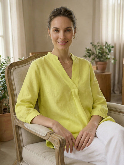 100% Linen Dress Shirt JOANNA  DestGlow