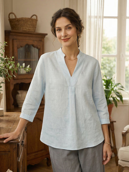100% Linen Dress Shirt JOANNA  DestGlow