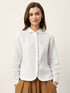 100% Linen Small Collar Curved Hem Tailored Shirt AVELINE by LINTICO