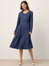 100% Linen Gathered Waist Flap Detail Midi Dress DIANA by LINTICO