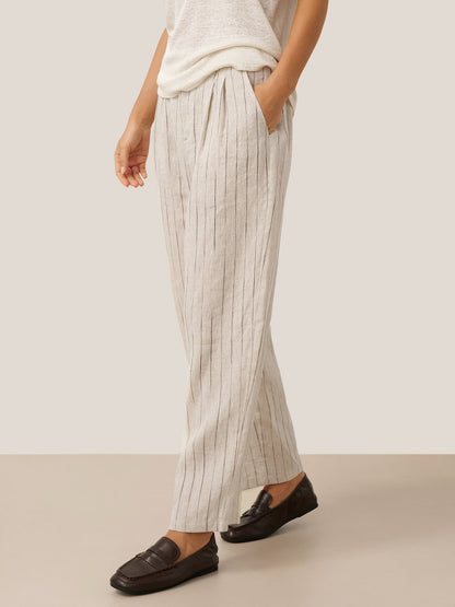 100% Linen Sketch Stripe Suit Set ELOISE by LINTICO