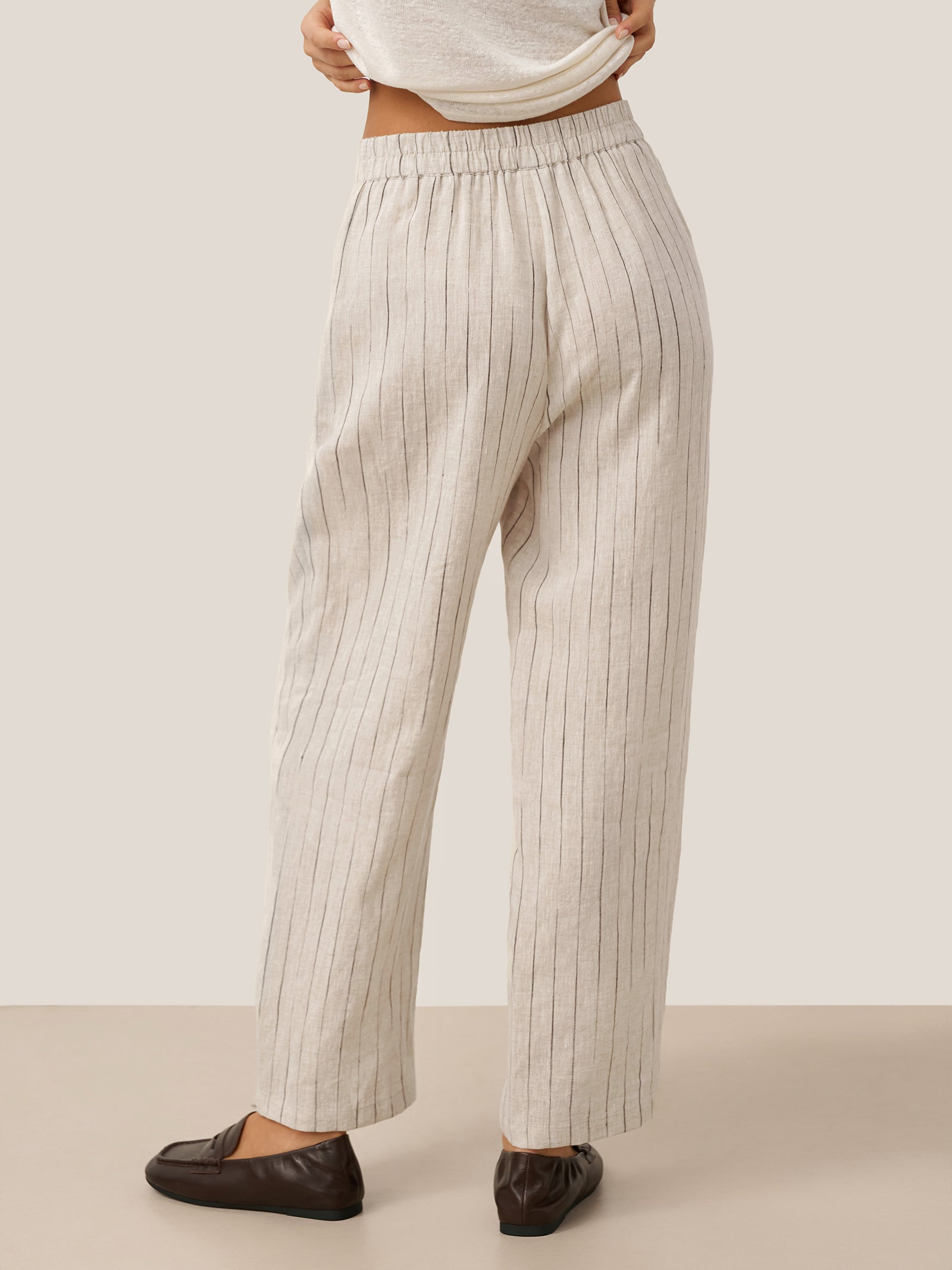 100% Linen Sketch Stripe Suit Set ELOISE by LINTICO