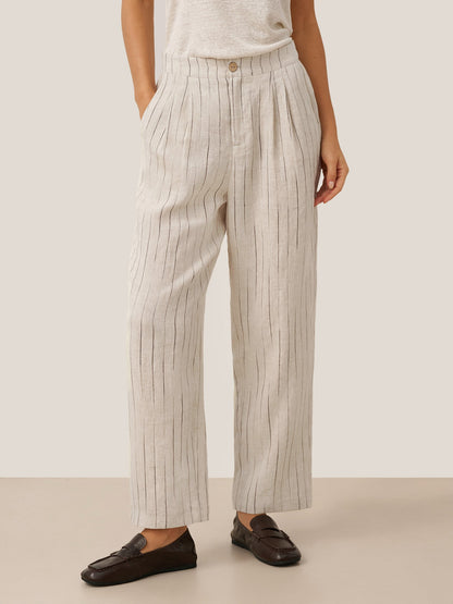 100% Linen Sketch Stripe Suit Set ELOISE by LINTICO