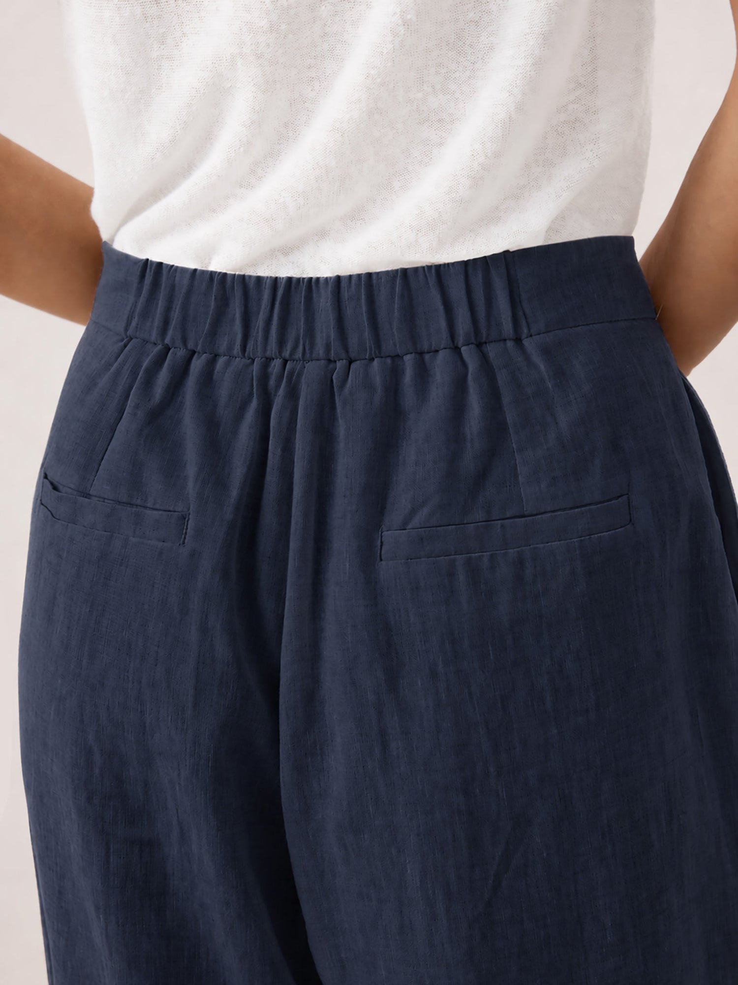 100% Linen Buttoned Slit-Hem Pants KATYA  DestGlow