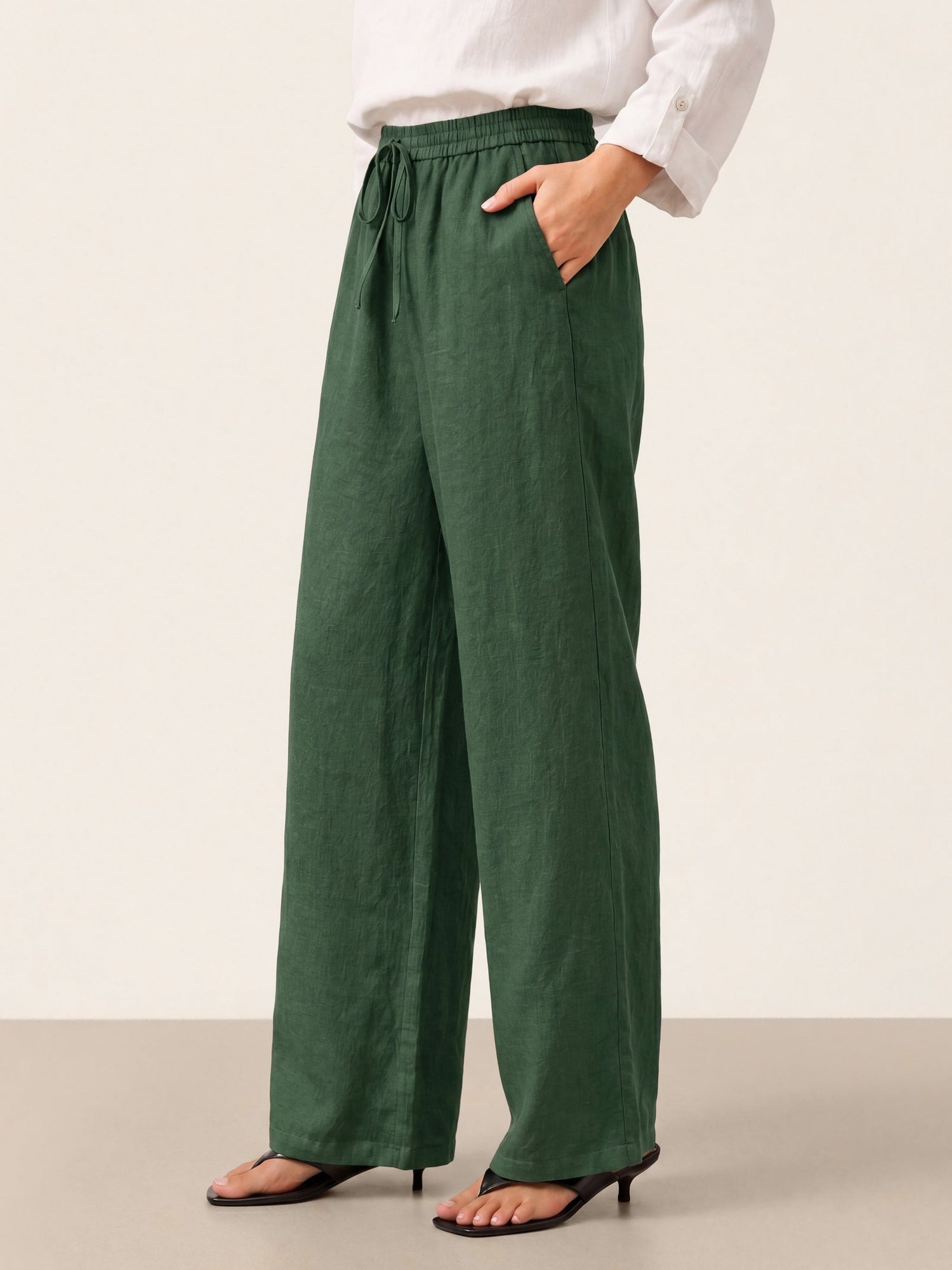100% Linen Classic Pants LYON by LINTICO