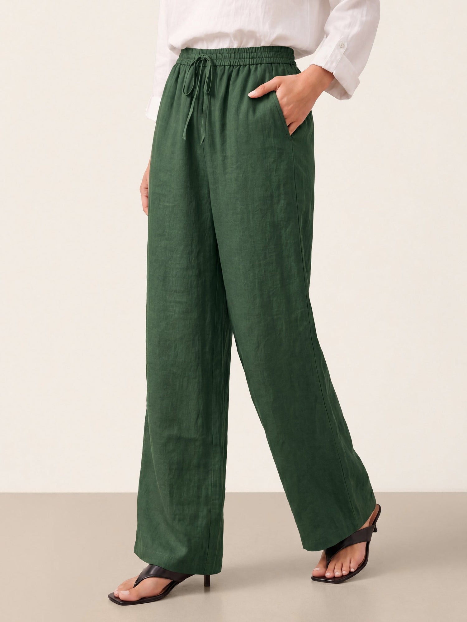 100% Linen Classic Pants LYON by LINTICO
