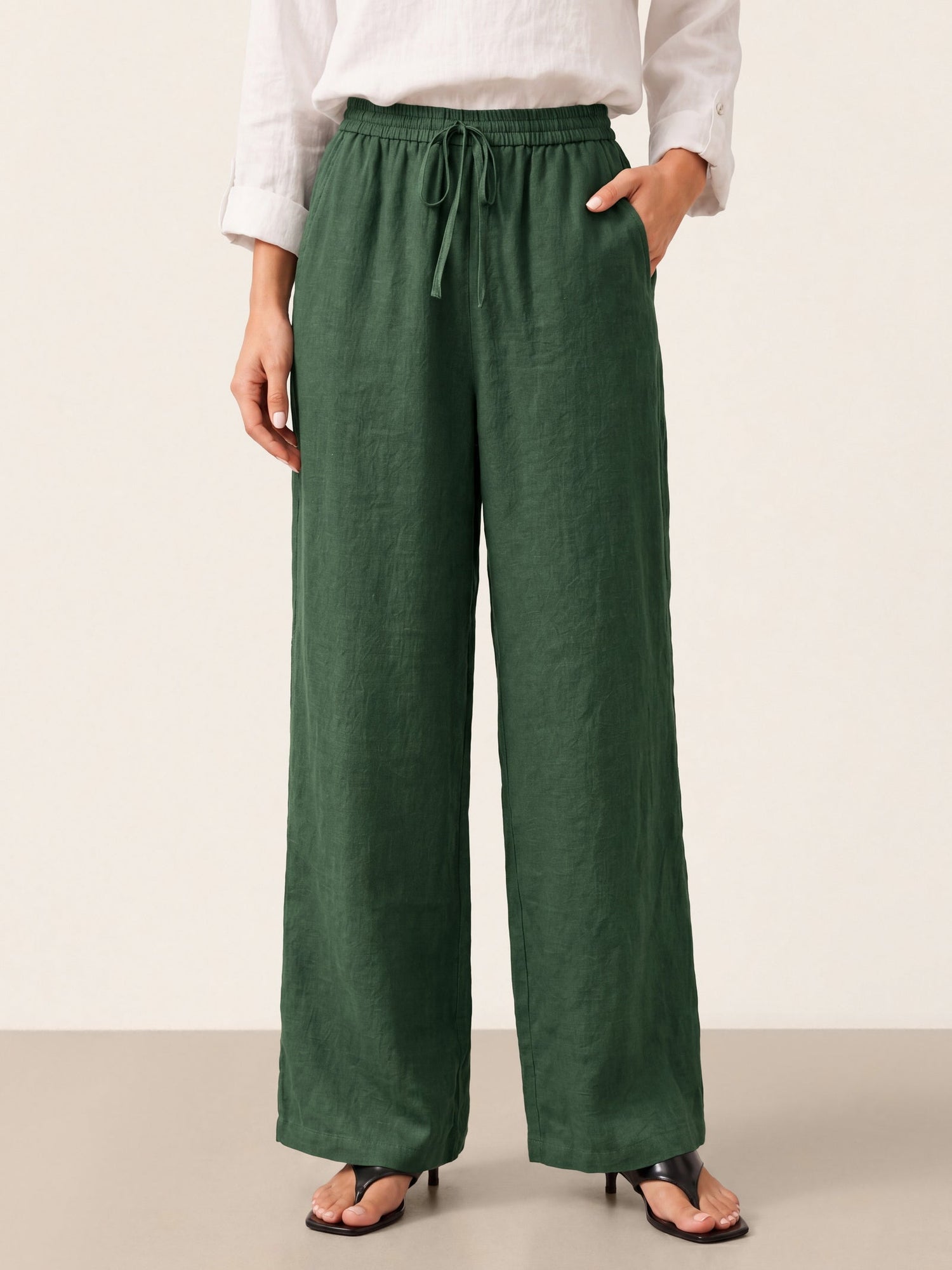 100% Linen Classic Pants LYON by LINTICO