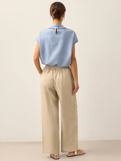 100% Linen Classic Pants LYON  DestGlow