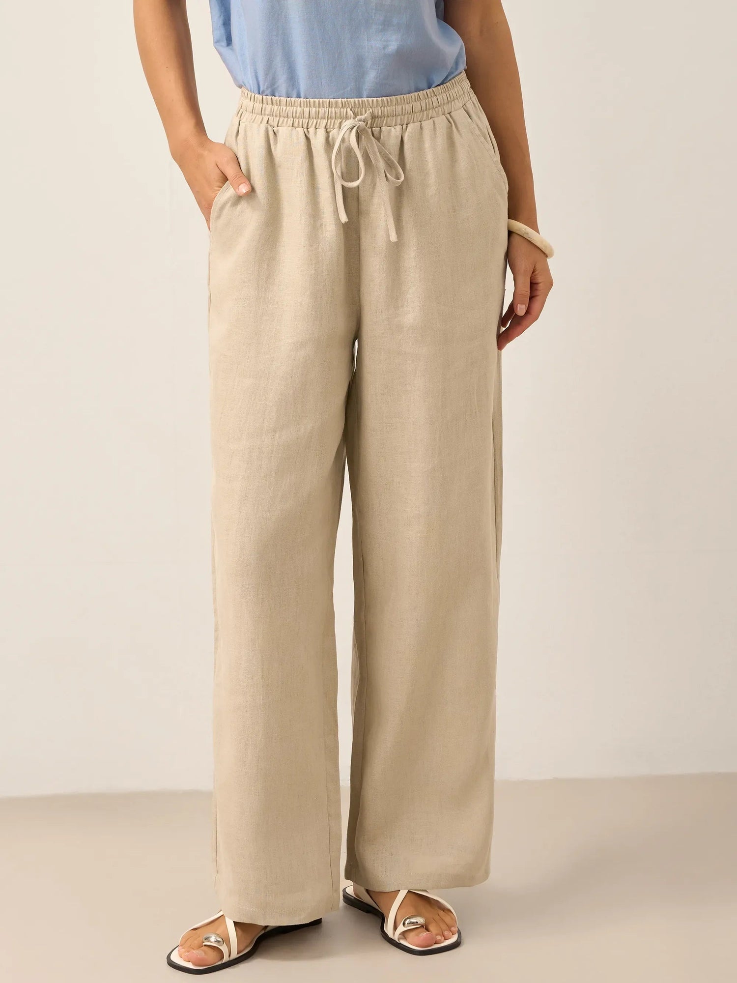 100% Linen Classic Pants LYON  DestGlow