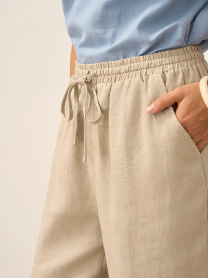 100% Linen Classic Pants LYON  DestGlow