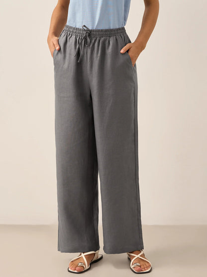 100% Linen Classic Pants LYON  DestGlow