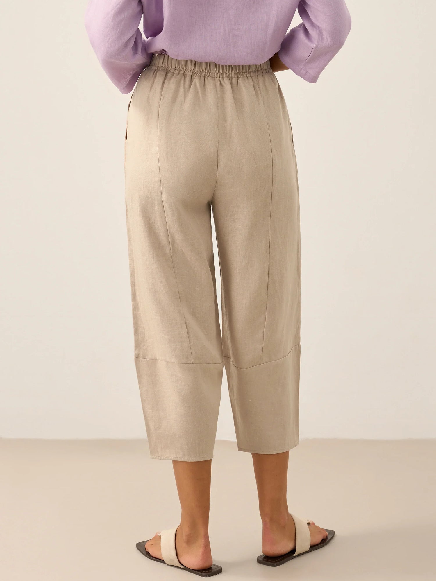 100% Linen Crop Pants RORY by LINTICO