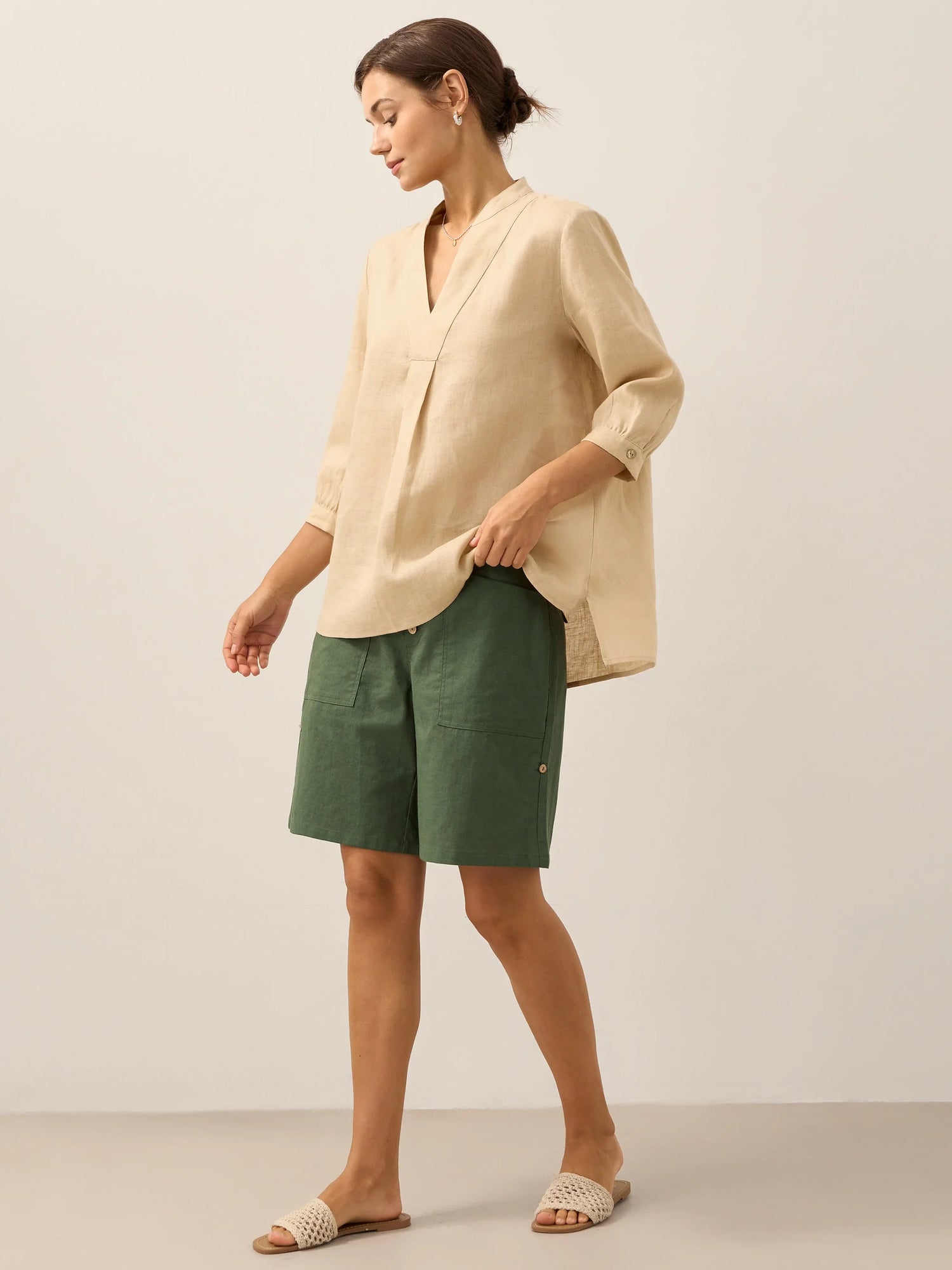 100% Linen Dress Shirt JOANNA by LINTICO