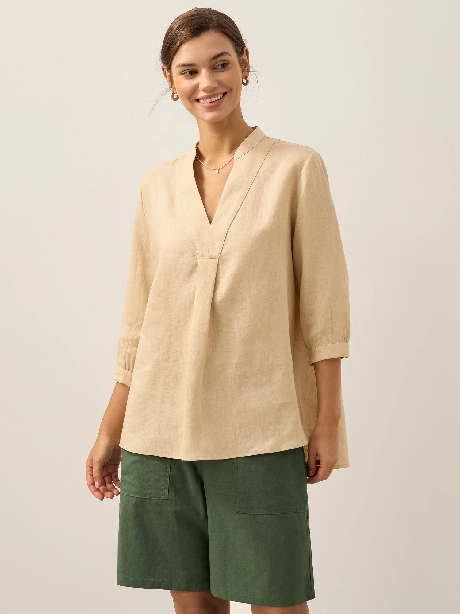 100% Linen Dress Shirt JOANNA by LINTICO