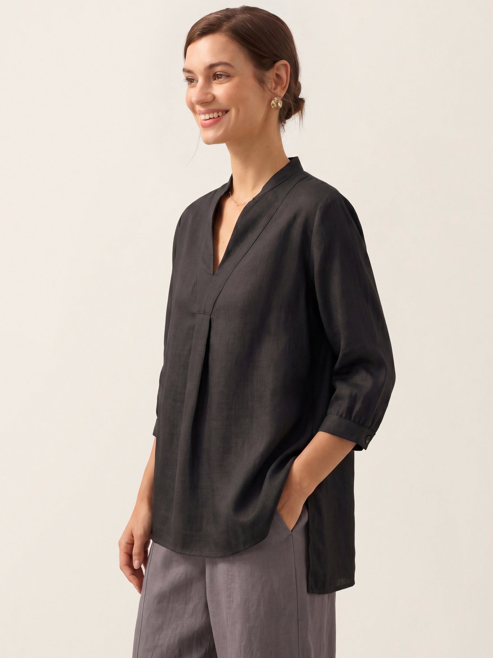 100% Linen Dress Shirt JOANNA  DestGlow