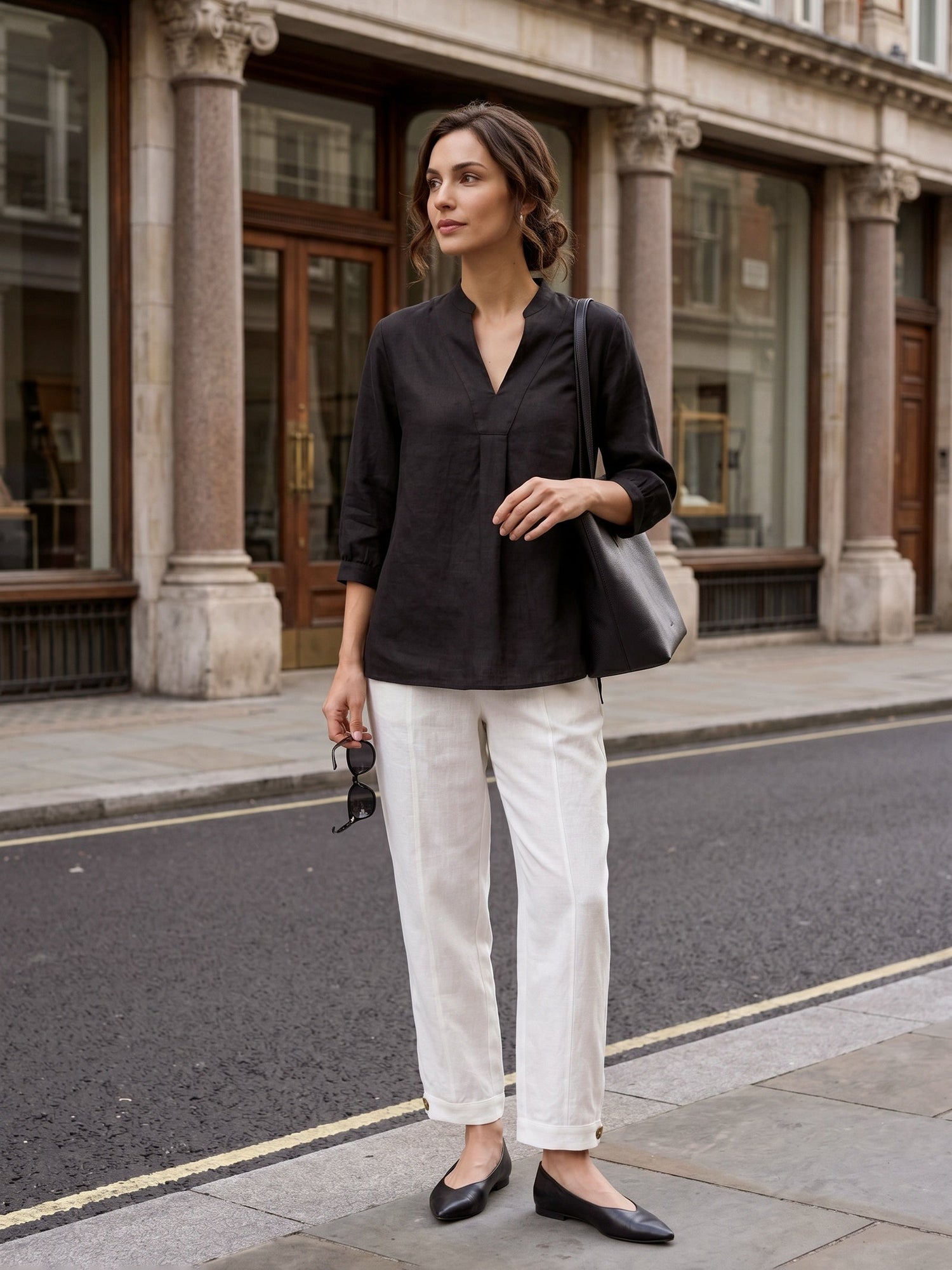 100% Linen Dress Shirt JOANNA  DestGlow