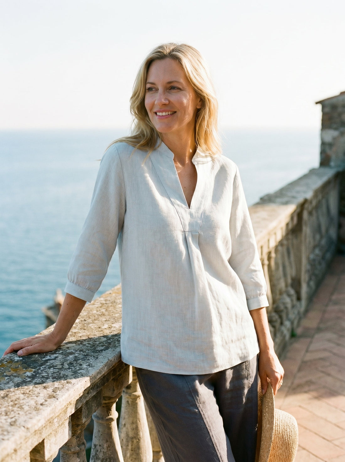 100% Linen Dress Shirt JOANNA by LINTICO