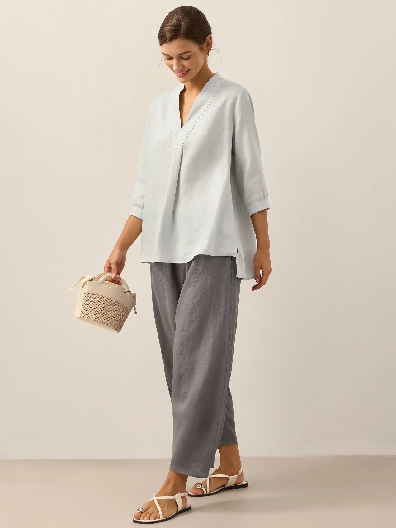 100% Linen Dress Shirt JOANNA by LINTICO