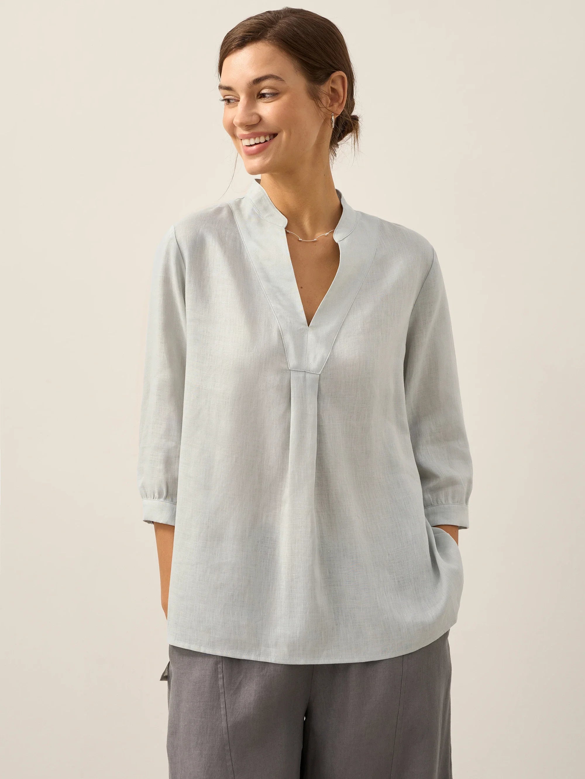 100% Linen Dress Shirt JOANNA  DestGlow