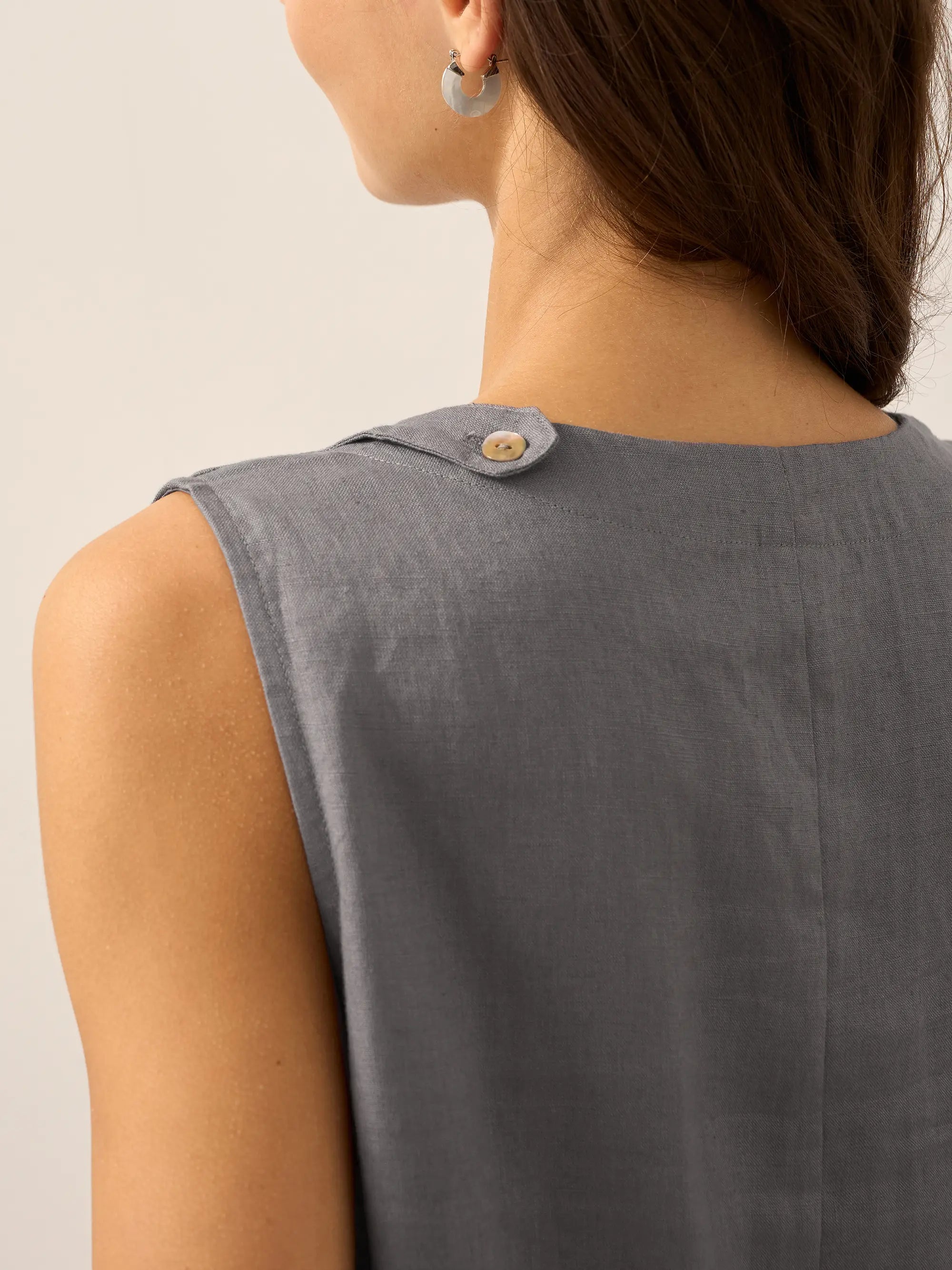 100% Linen Sleeveless Dress SIENNA by LINTICO