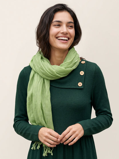 100% Linen Lightweight Solid Color Scarf BIANCA