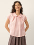 100% Linen Peter-Pan Collar Pintuck Top MIRIAM by LINTICO