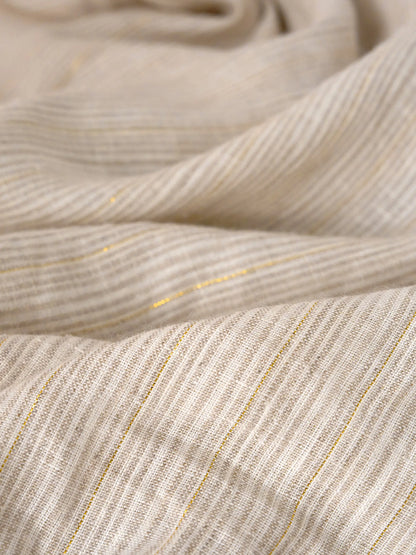 100% Linen Striped Elastic-Waist Mini Dress ARIA by LINTICO