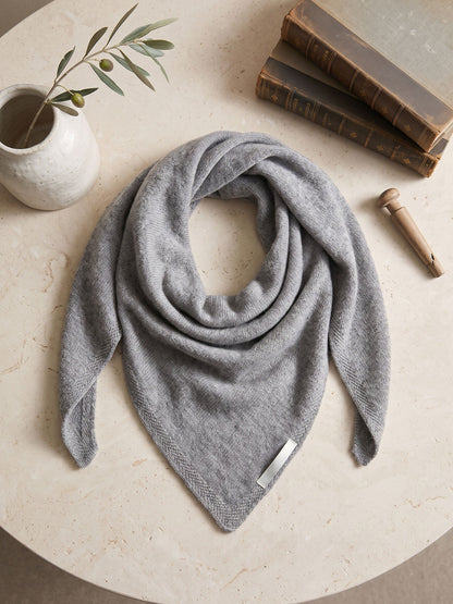 100% Merino Wool Knitted Triangle Scarf  DestGlow