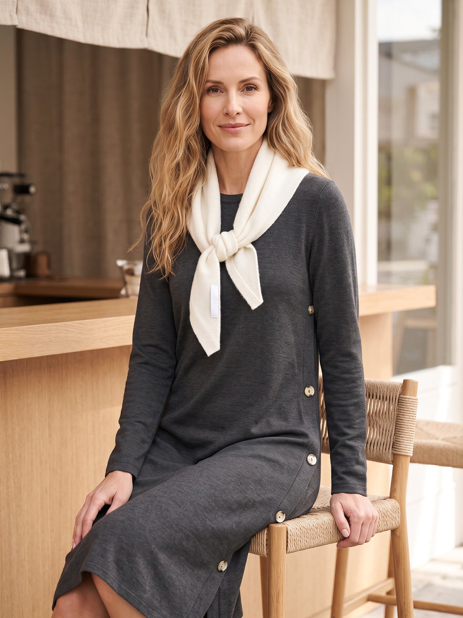 100% Merino Wool Knitted Triangle Scarf