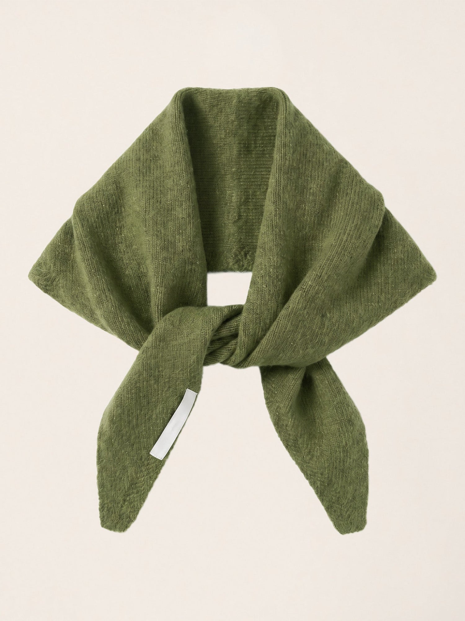 100% Merino Wool Knitted Triangle Scarf