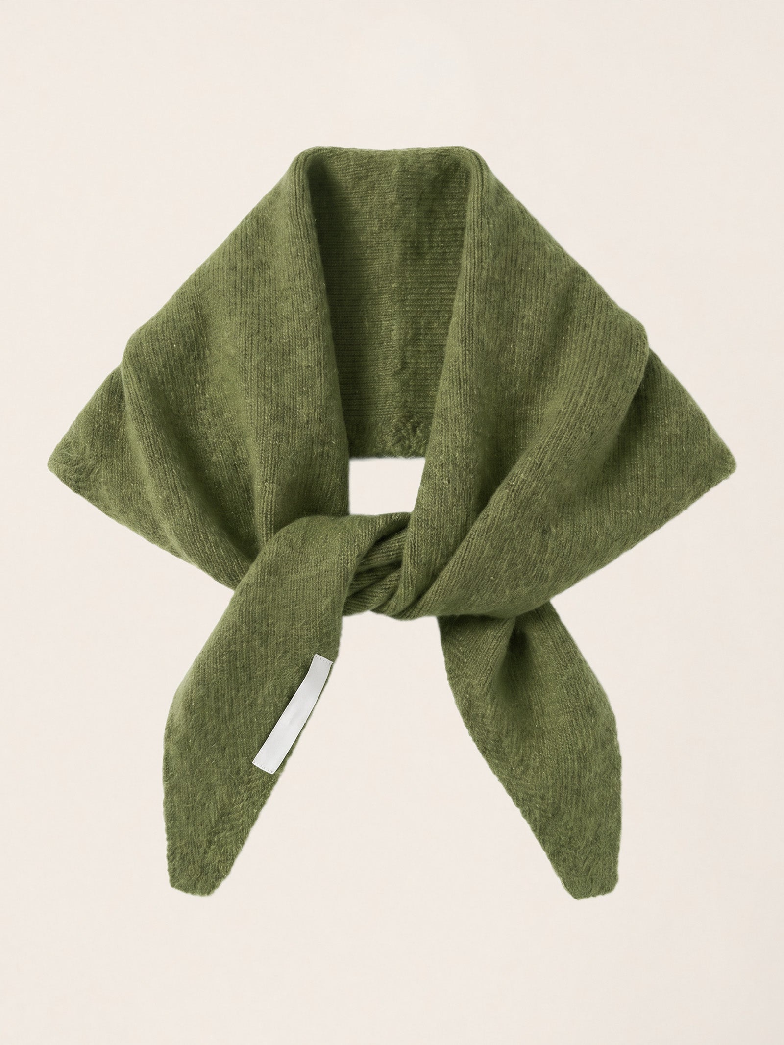 100% Merino Wool Knitted Triangle Scarf