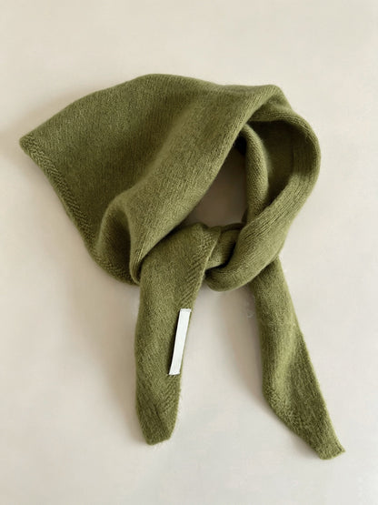 100% Merino Wool Knitted Triangle Scarf  DestGlow
