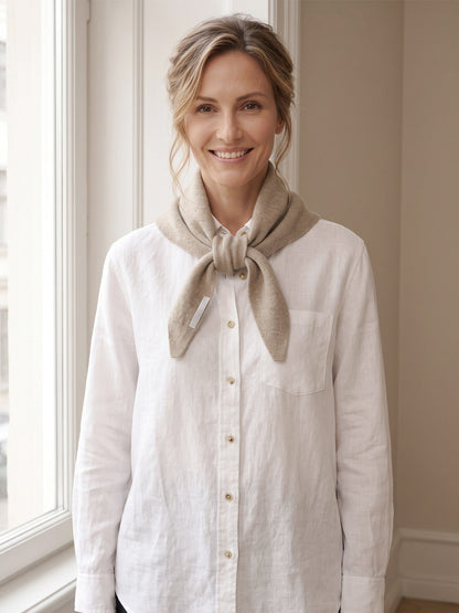 100% Merino Wool Knitted Triangle Scarf  DestGlow