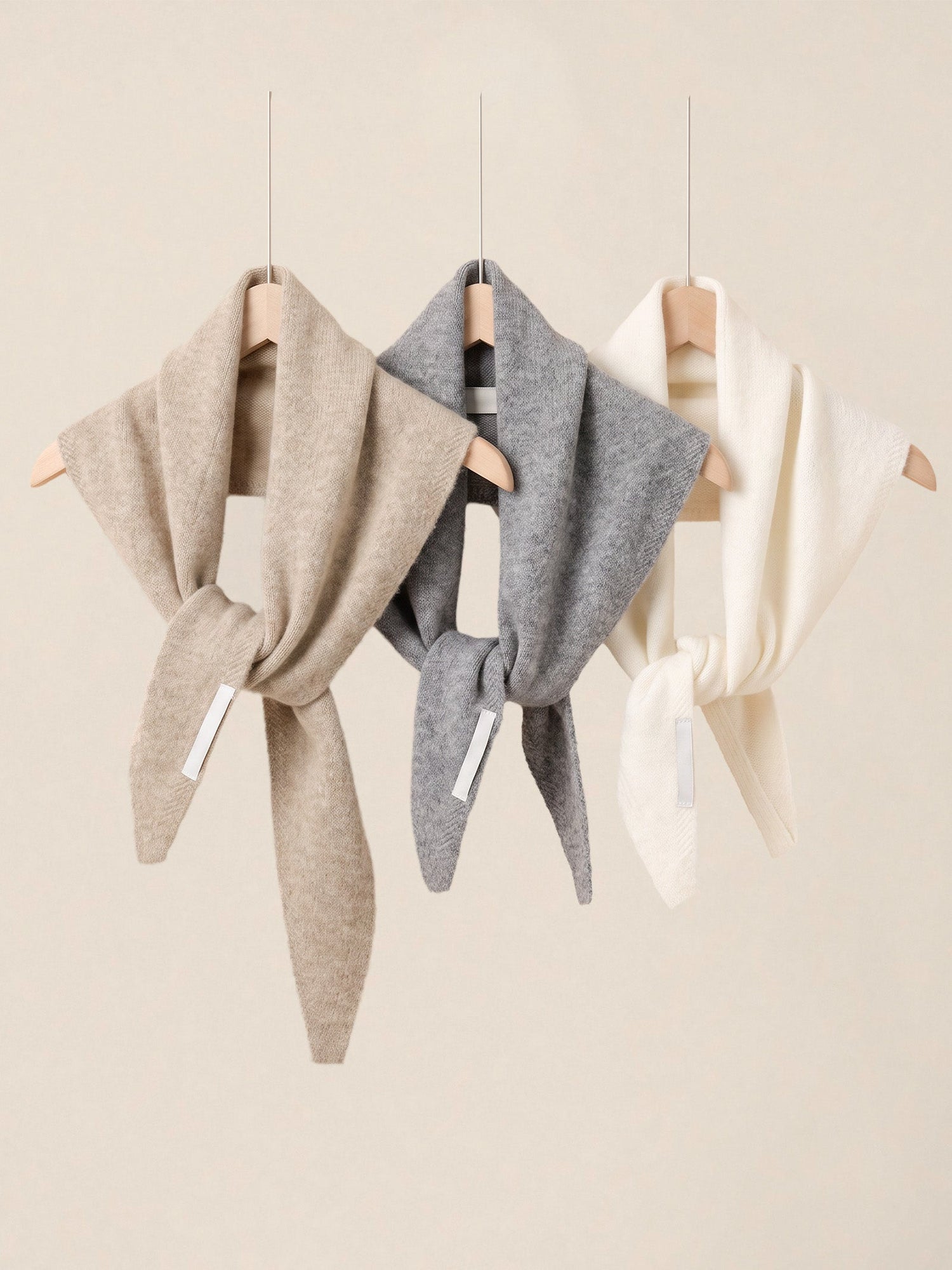 100% Merino Wool Knitted Triangle Scarf  DestGlow