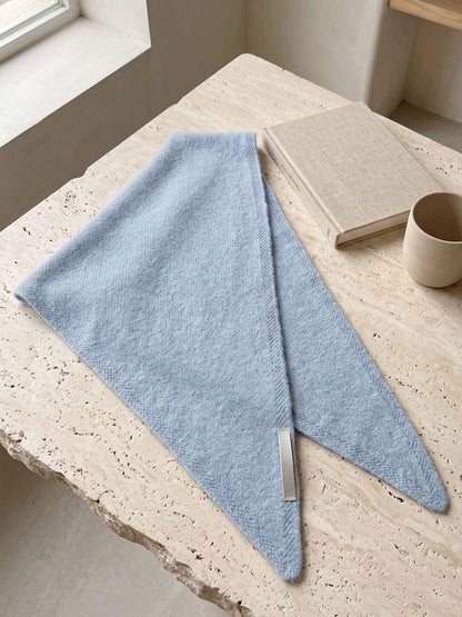 100% Merino Wool Knitted Triangle Scarf  DestGlow