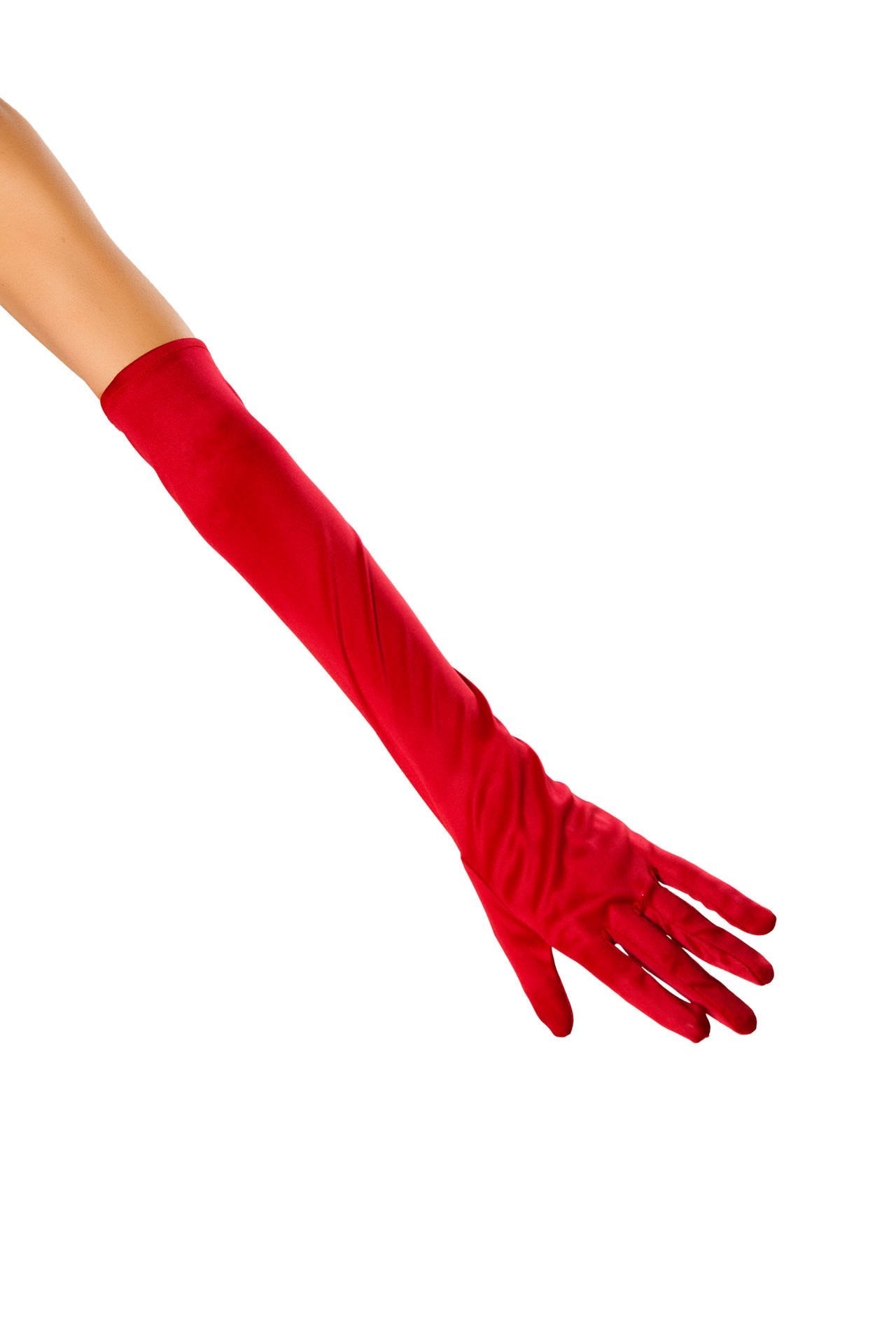 Stretch Satin Gloves by Rave Fix