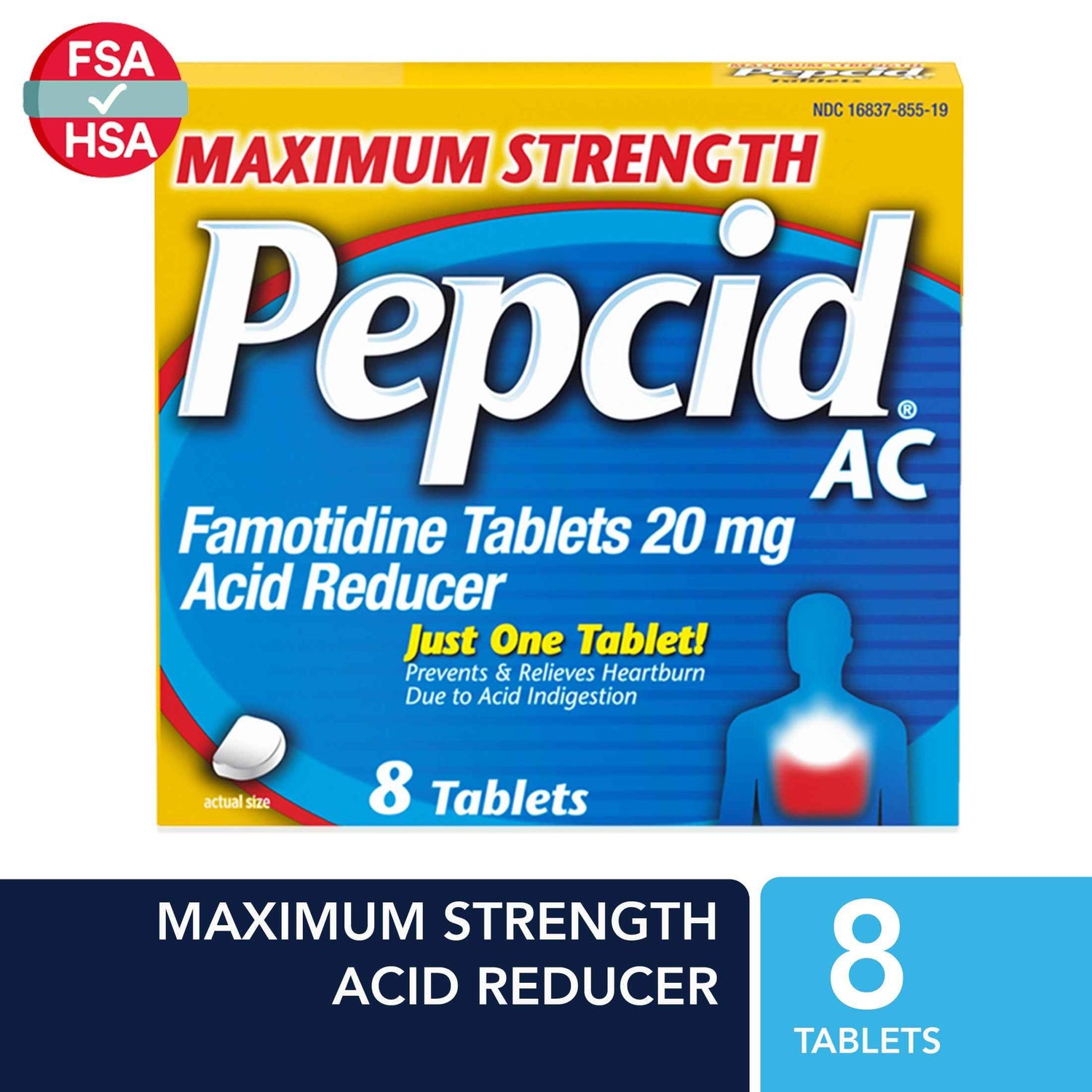 Pepcid Ac Maximum  Strength Tablets 20 Mg 8Ct