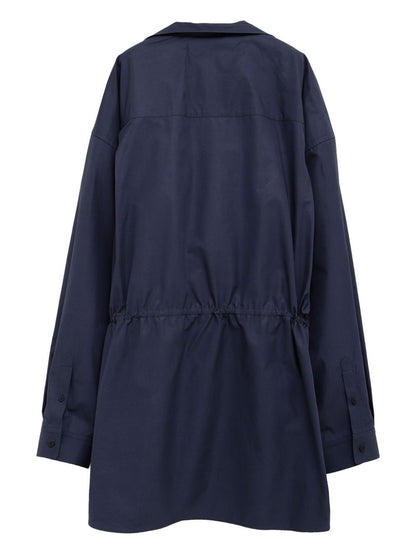 Balenciaga Women Elasticated Waistband Cotton Shirt Mini Dress by Luosophy