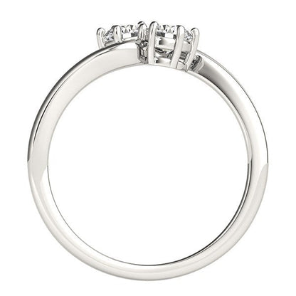 Solitaire Two Stone Diamond Ring in 14k White Gold (1/2 cttw) by Bids.com