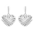 Sterling Silver Heart Diamond Accent Puff Earrings (I-J, I1-I2) by Bids.com