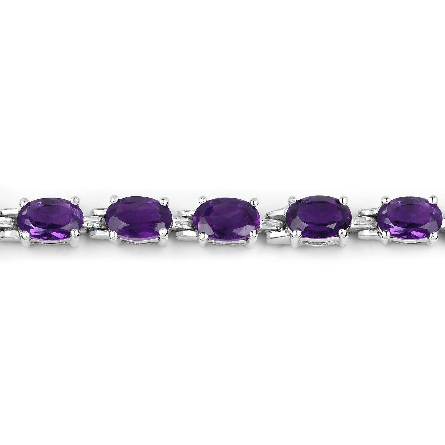 7.98 Carat Genuine Amethyst .925 Sterling Silver Bracelet by Bids.com