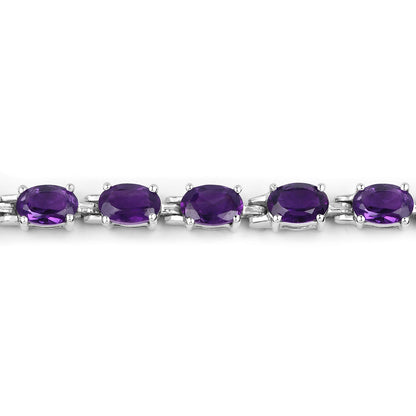 7.98 Carat Genuine Amethyst .925 Sterling Silver Bracelet by Bids.com