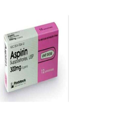 Paddock Aspirin 300mg Suppositories Unit Dsoe 12 by Pasteur Pharmacy