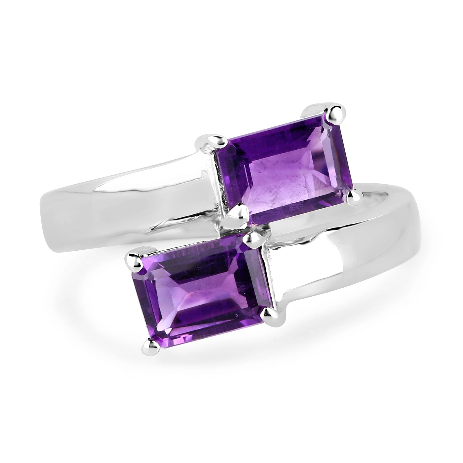 1.90 Carat Genuine Amethyst .925 Sterling Silver Ring by Bids.com