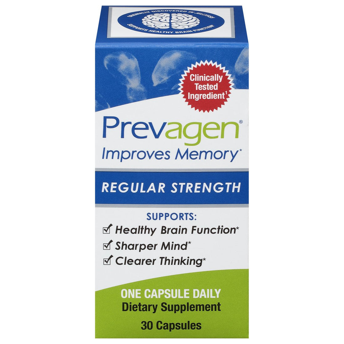 Prevagen® Regular Strength Memory Support - 30 Capsules (Apoaequorin Supplement) by Pasteur Pharmacy