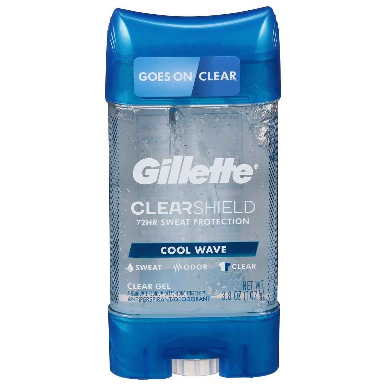Gillette Cool Wave Clear Gel Antiperspirant &amp; Deodorant 3.8 oz