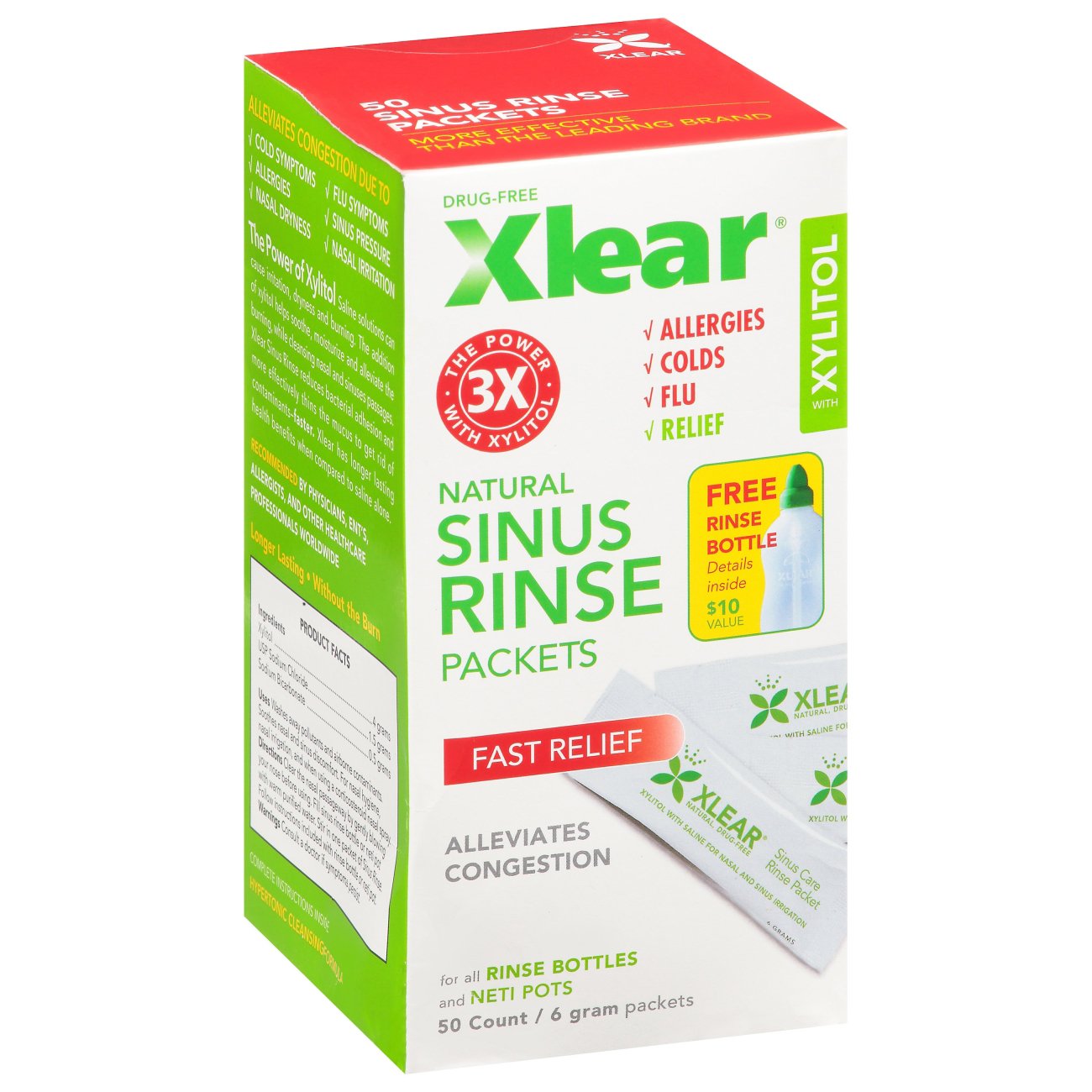 Xlear Natural Sinus Rinse Packets - 50ct by Pasteur Pharmacy