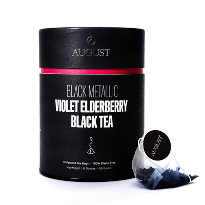 Black Metallic - Violet Elderberry Black Tea (15 Tea Bags)