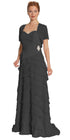 CLEARANCE - Juliet 1044 Spaghetti Strap Chiffon Formal Dress Multi Ruffle Hem (Size 3XL) by DiscountDressShop